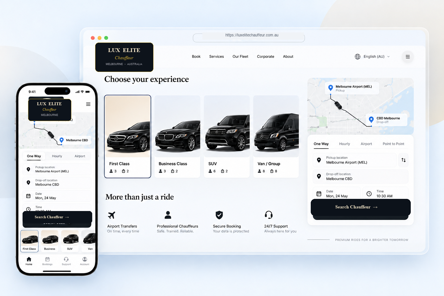 Lux Elite Chauffeur Australia Melbourne Chauffeur Online Booking